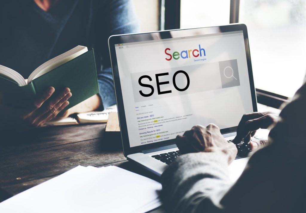 SEO types into search bar
