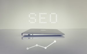 SEO letters and laptop